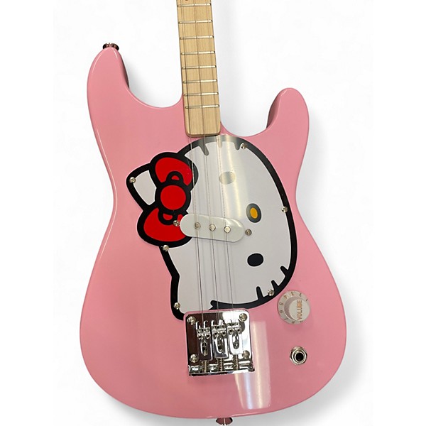 Used Fender Loog Hello Kitty Stratocaster Pink Electric Guitar