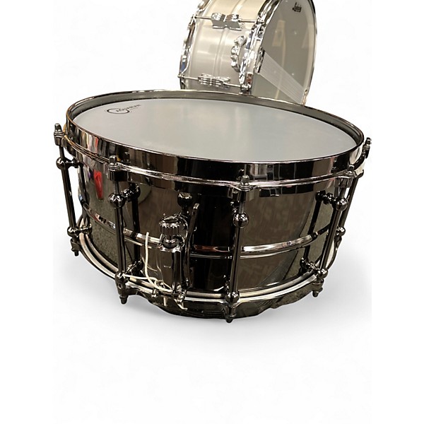 Used Ludwig 14X6.5 Universal Black Brass Black Brass Drum