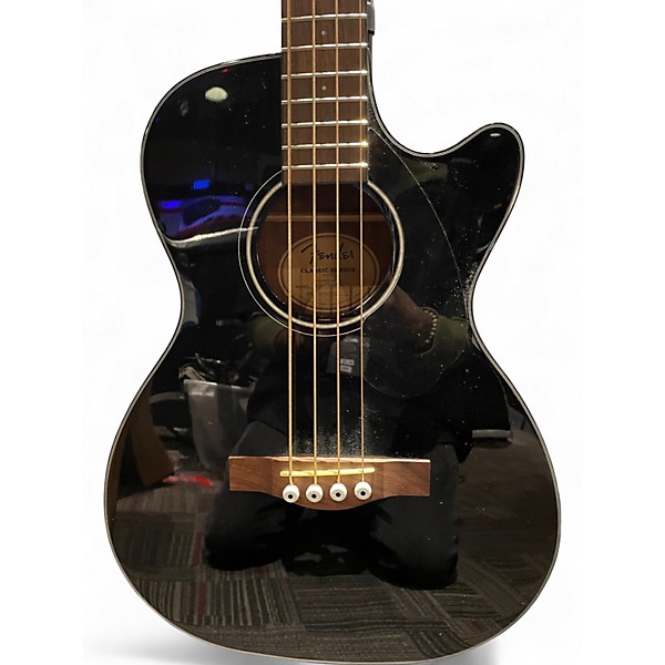 Used Fender CB-60SCE Black Acoustic Bass Guitar