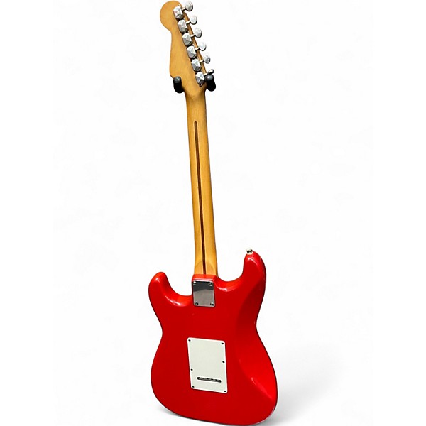 Used Fender Stratocaster Squire Series Red and White Solid Body Electric Guitar