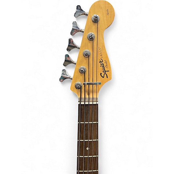 Used Squier Classic Vibe 70s Jazz Bass Black and White Electric Bass Guitar