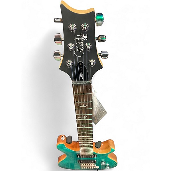 Used PRS SE Custom 24 Turquoise Solid Body Electric Guitar