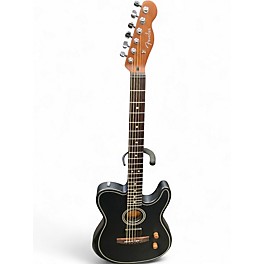 Used Fender Acoustasonic Standard Telecaster Black Acoustic Electric Guitar