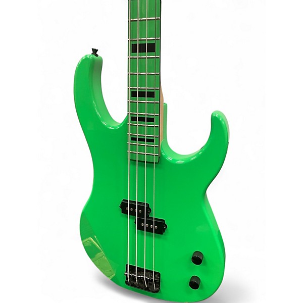 Used Dean Custom Zone 4-String Nuclear Green Electric Bass Guitar