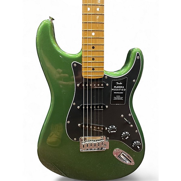 Used Fender PLAYER II MODIFIED STRAT Green Solid Body Electric Guitar