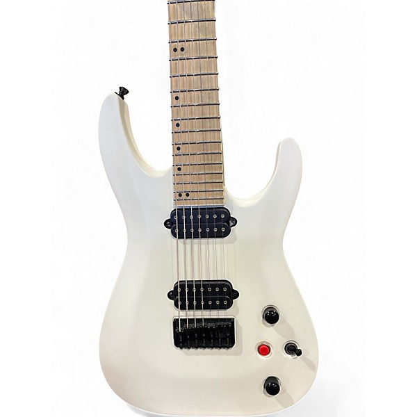 Used Jackson FSR Pro Series DKA7 Dinky 7 String White Solid Body Electric Guitar