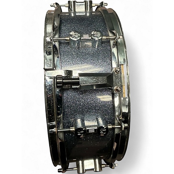 Used SONOR 14X5 SAFARI SERIES SNARE Silver Sparkle Drum