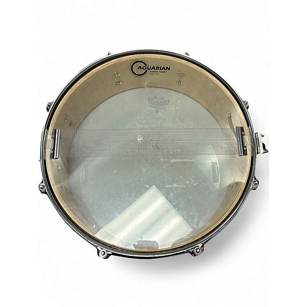 Used SONOR 14X5 SAFARI SERIES SNARE Silver Sparkle Drum