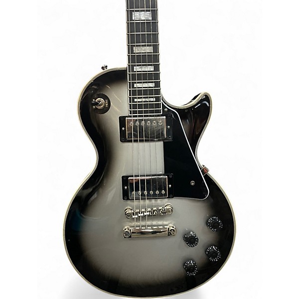 Used Epiphone Les Paul Custom Silverburst Solid Body Electric Guitar