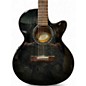 Used Mitchell MX430QAB Trans Black Acoustic Electric Guitar