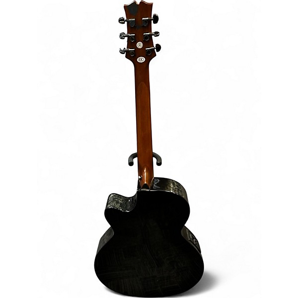 Used Mitchell MX430QAB Trans Black Acoustic Electric Guitar