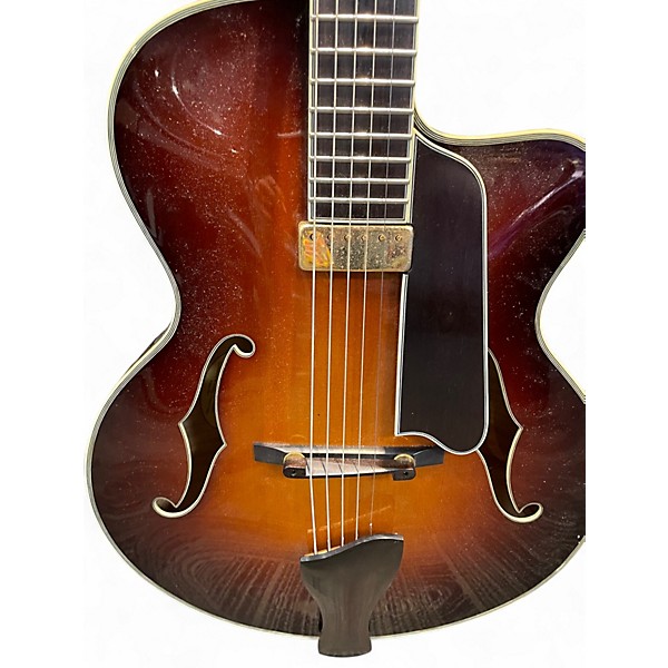 Used Eastwood AR805 2 Tone Sunburst Hollow Body Electric Guitar