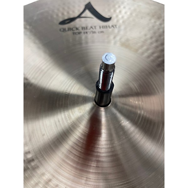 Used Zildjian 14in A QUICK BEAT HI HAT TOP Cymbal