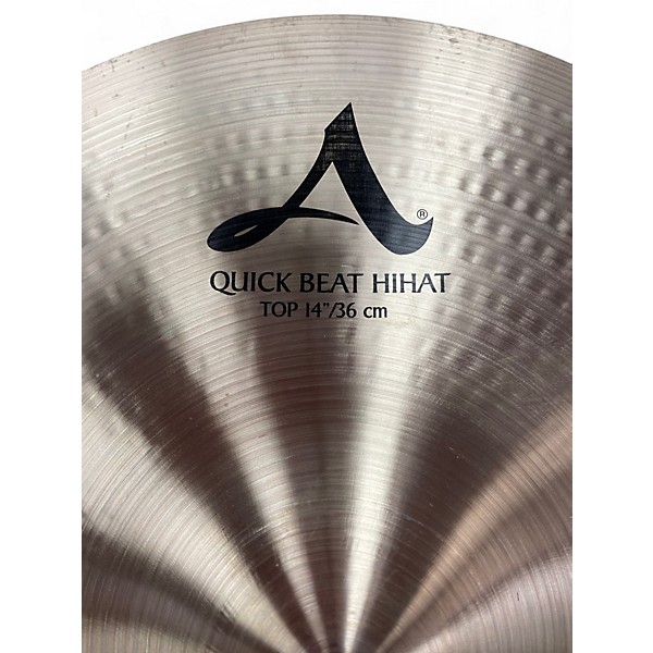Used Zildjian 14in A QUICK BEAT HI HAT TOP Cymbal