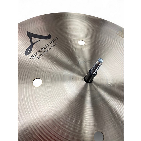 Used Zildjian 14in QUICK BEAT BOTTOM 14 Cymbal