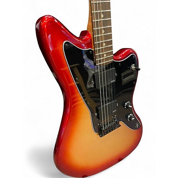 Used Squier Contemporary Active Jazzmaster Metallic Orange Solid Body Electric Guitar