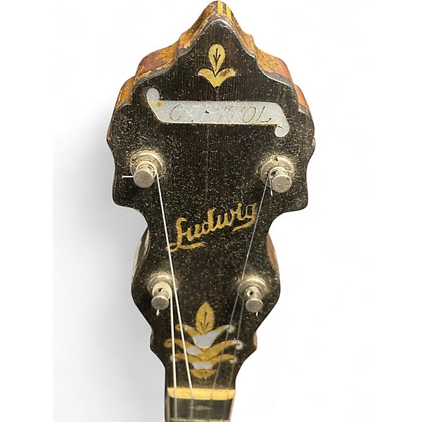 Vintage 1920s Ludwig Capitol Tenor Banjo Vintage Natural Banjo