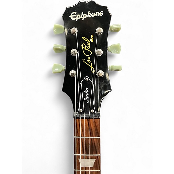 Used Epiphone les paul studio Chrome Red Solid Body Electric Guitar