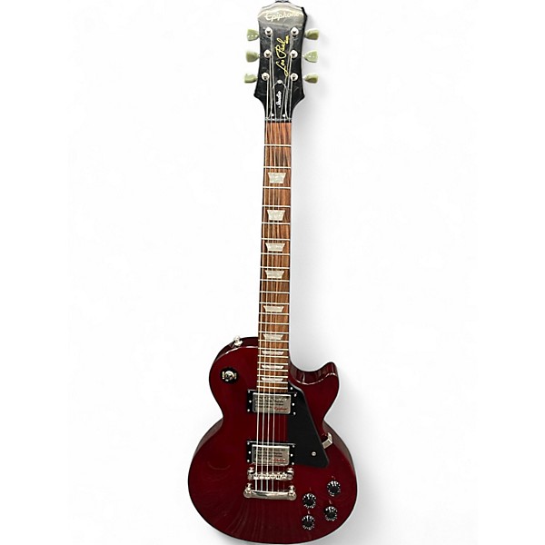 Used Epiphone les paul studio Chrome Red Solid Body Electric Guitar