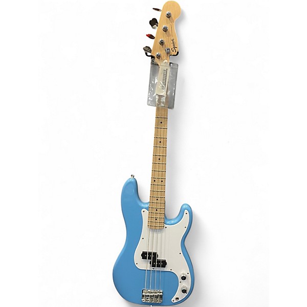 Used Squier Precision Bass Miami Blue Electric Bass Guitar