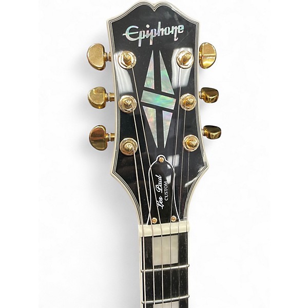 Used Epiphone Les Paul Custom Alpine White Solid Body Electric Guitar