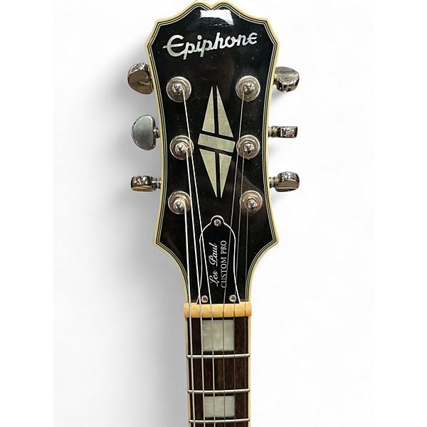 Used Epiphone Les Paul Custom Pro Silverburst Solid Body Electric Guitar