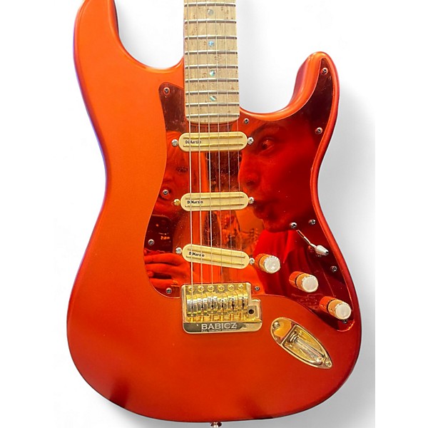 Used Fender Modded Stratocaster with DiMarzio BCs and Sugar Chakra Candy Apple Red Metallic Solid Body Electric Guitar