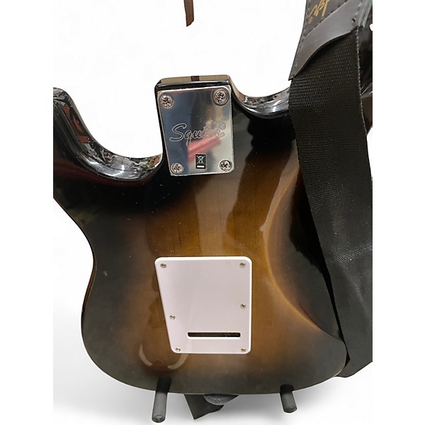 Used Squier Deluxe Stratocaster 2 Color Sunburst Solid Body Electric Guitar