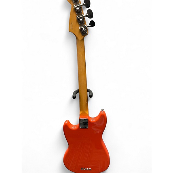 Used Fender Mustang Bass Orange Electric Bass Guitar