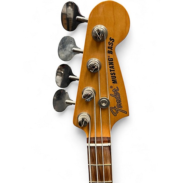 Used Fender Mustang Bass Orange Electric Bass Guitar