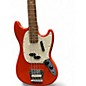 Used Fender Mustang Bass Orange Electric Bass Guitar