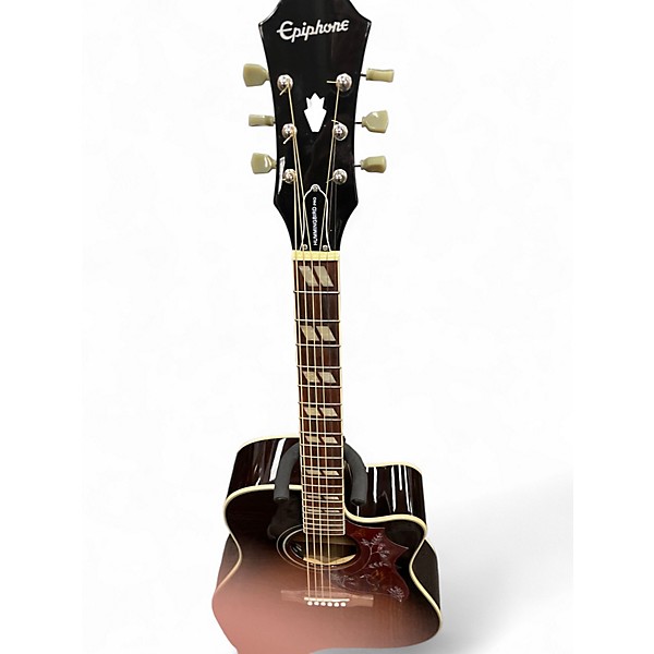 Used Epiphone HUMINGBIRD PERFORMER PRO 2 Tone Sunburst Acoustic Electric Guitar