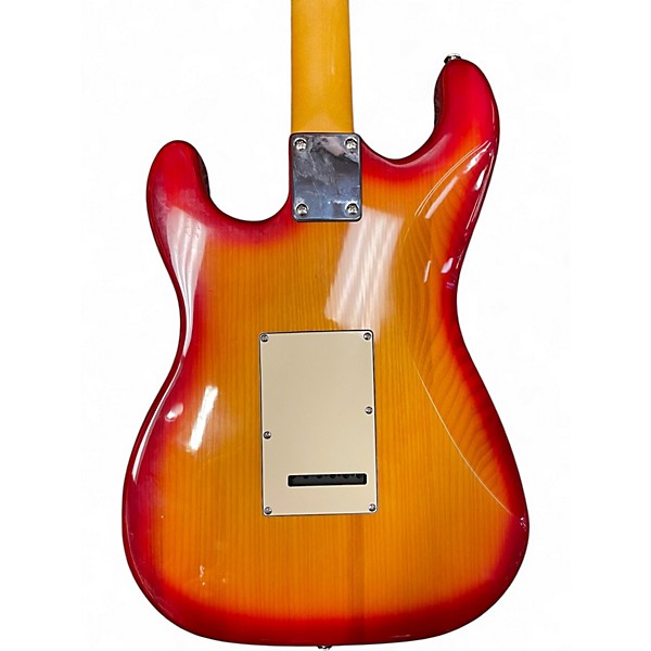 Used Indio Cali DLX Cherry Red Burst Solid Body Electric Guitar