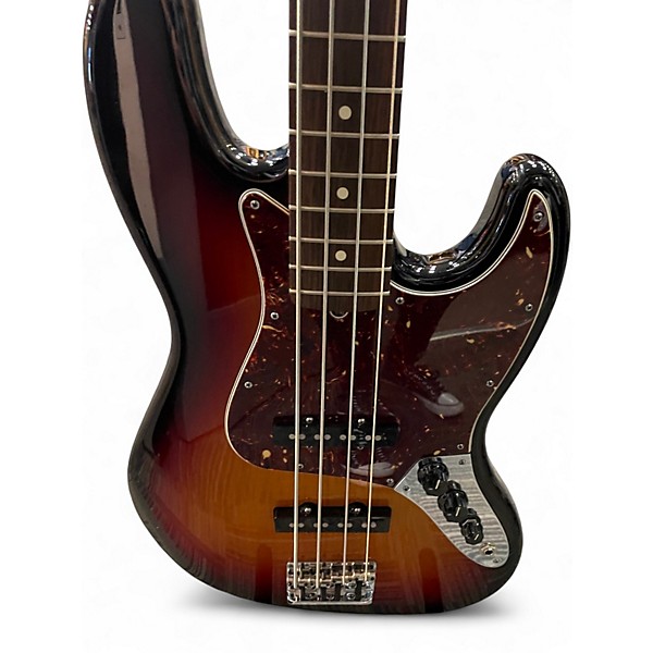 Used 2010 Fender American Standard Jazz Bass 3 Color Sunburst Electric Bass Guitar