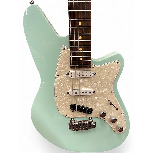 Used Reverend Modified Six Gun Seafoam Green Solid Body Electric Guitar