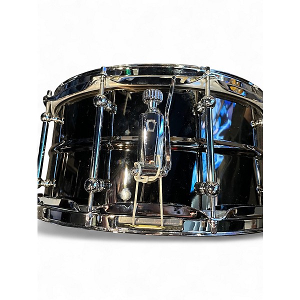 Used Ludwig 6.5X14 Universal Snare Black with Chrome Hardware Drum