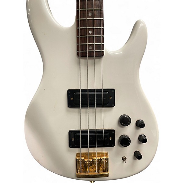 Used Peavey DYNA-BASS White Electric Bass Guitar