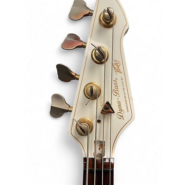 Used Peavey DYNA-BASS White Electric Bass Guitar