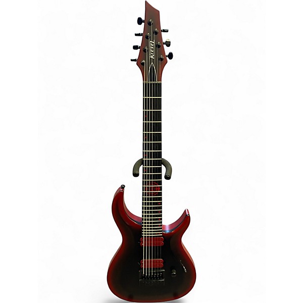 Used Kiesel AJ7 Andy James Signature Model Red And Black Solid Body Electric Guitar