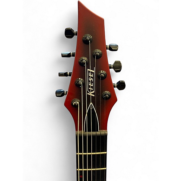 Used Kiesel AJ7 Andy James Signature Model Red And Black Solid Body Electric Guitar