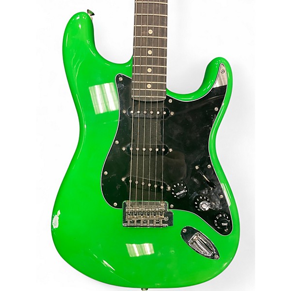 Used Fender Player Stratocaster Neon Green Solid Body Electric Guitar