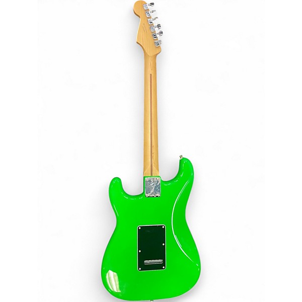 Used Fender Player Stratocaster Neon Green Solid Body Electric Guitar