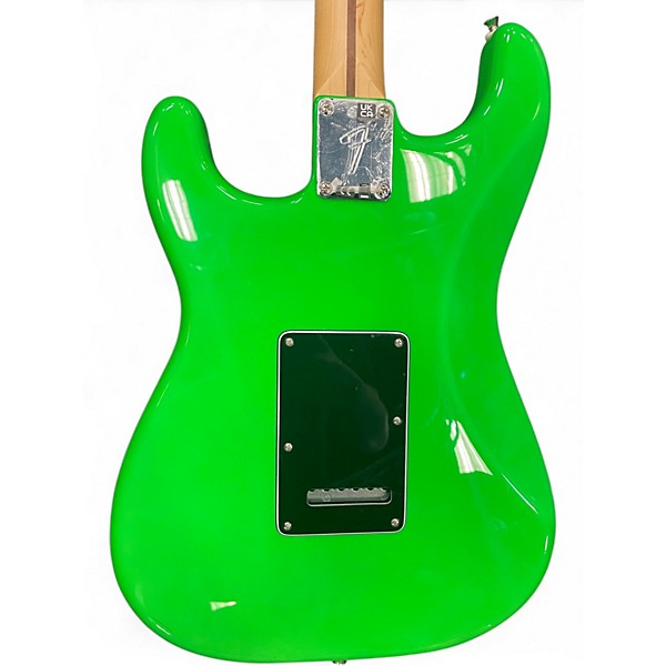 Used Fender Player Stratocaster Neon Green Solid Body Electric Guitar