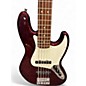 Used 2006 Fender Standard Jazz Bass V 5 String Maroon Electric Bass Guitar