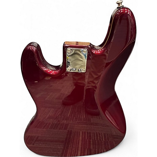 Used 2006 Fender Standard Jazz Bass V 5 String Maroon Electric Bass Guitar