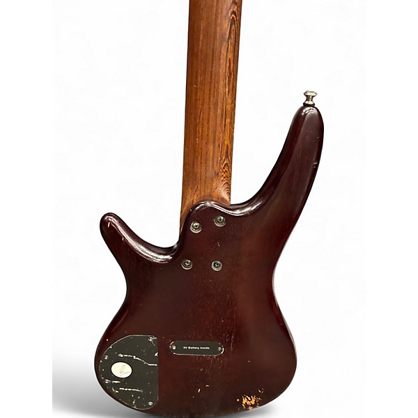 Used Ibanez SR505 5 String DARK WOOD Electric Bass Guitar