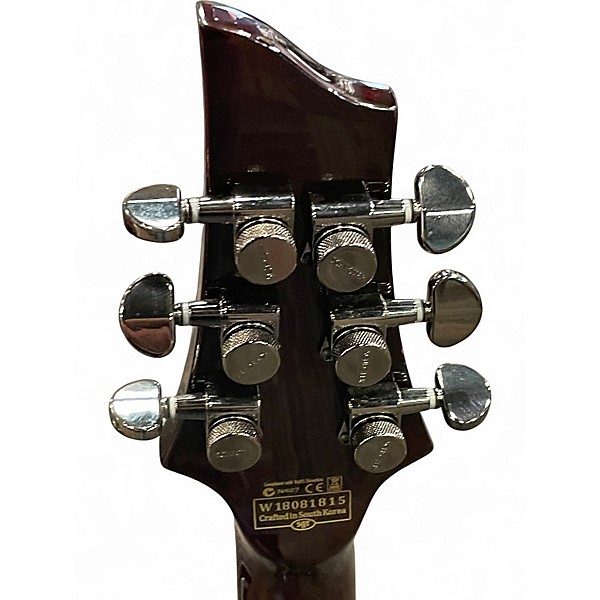 Used Schecter Guitar Research Hellraiser Chrome Red Metallic Solid Body Electric Guitar