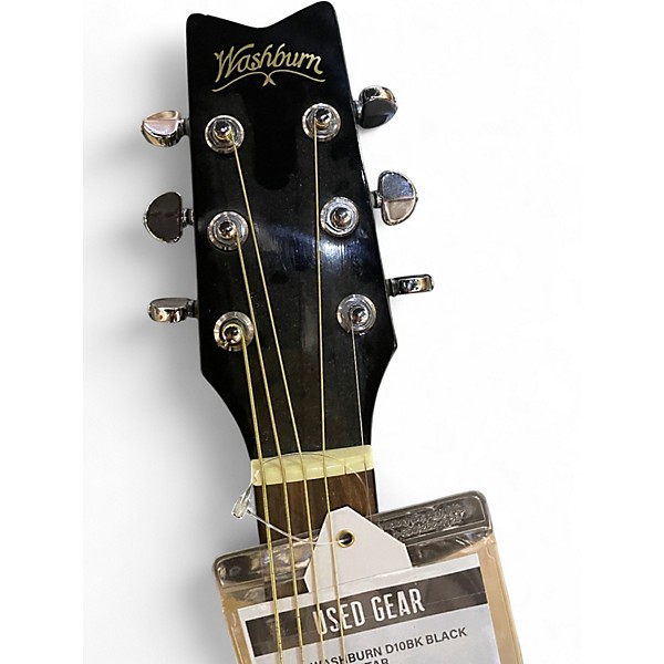 Used Washburn D10BK Black Acoustic Guitar