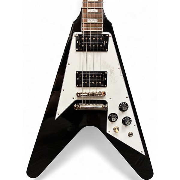 Used 2009 Edwards E-FV-120D FLYING V Black Solid Body Electric Guitar