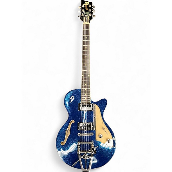 Used Duesenberg Starplayer TV BLUE SPARKLE Hollow Body Electric Guitar